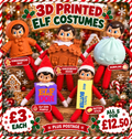 Elf on the shelf costumes FULL SET 5 costumes